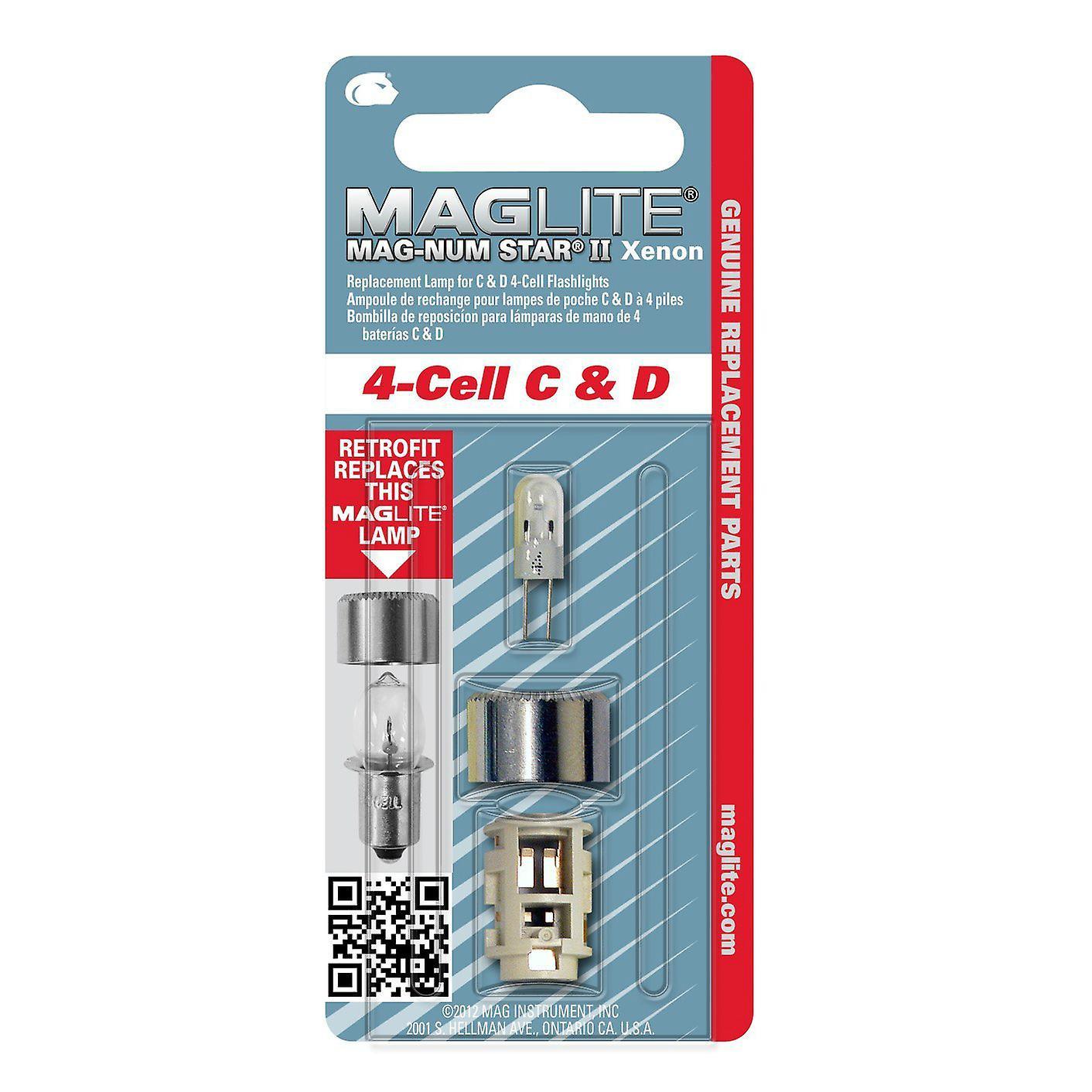 Maglite bulb LMXA401 for 4 Cell torch - Magnum Star II Xenon - single bulb pack clear standard