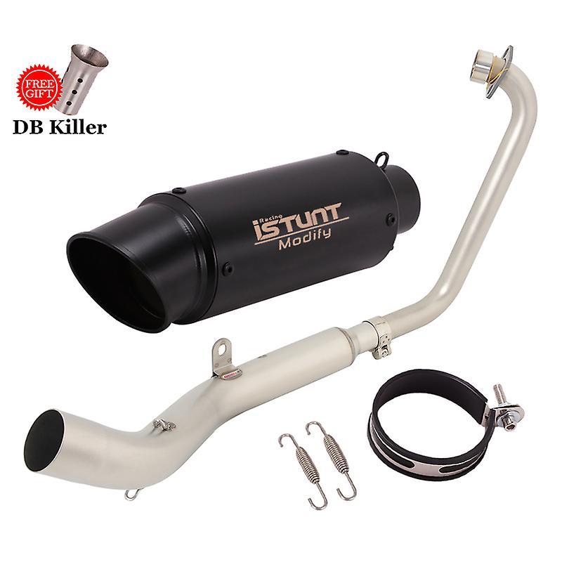 Youping Motorcycle Exhaust System Modify Catalyst Front Link Pipe With Muffler DB Killer Slip On For ZONTES ZT125 U1 G1 Z1 Z2 2021-2022 Type L