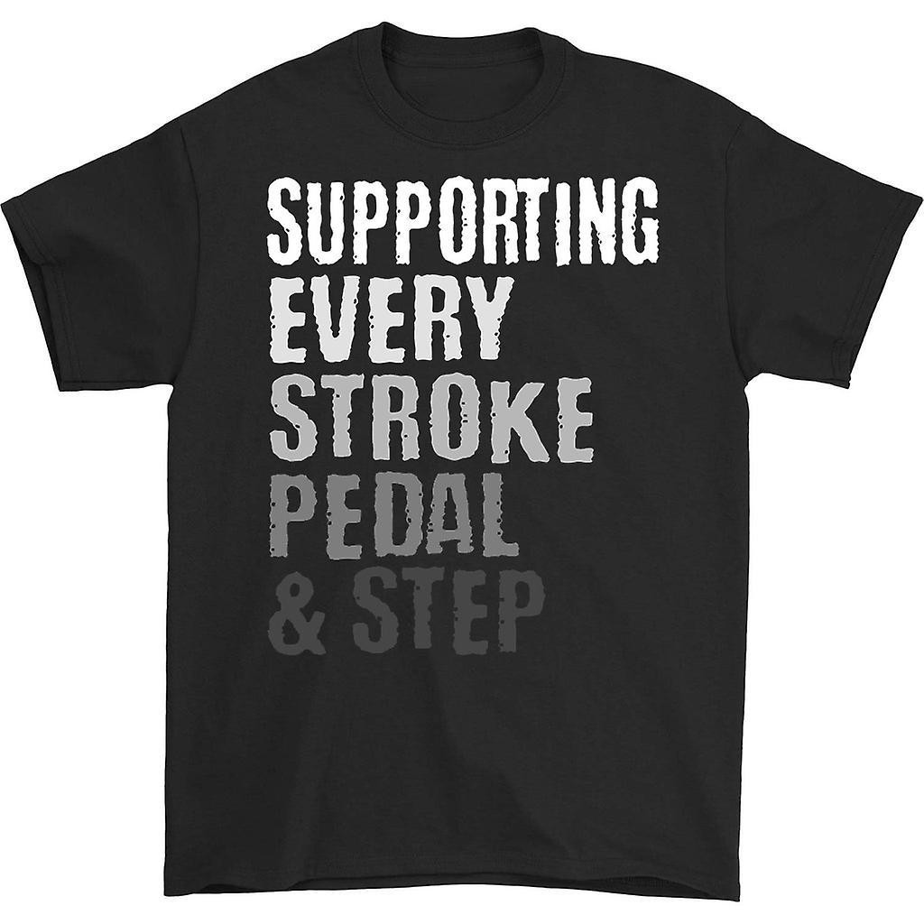 HISHARK Supporting every stroke pedal & step t-shirt Black XL