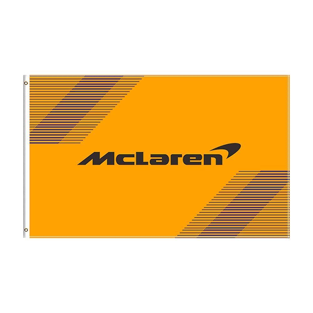 Bolongking 3x5 Ft Mclaren Car Flag Polyester Printed Car Racing Banner For Decor A 60 x 90cm