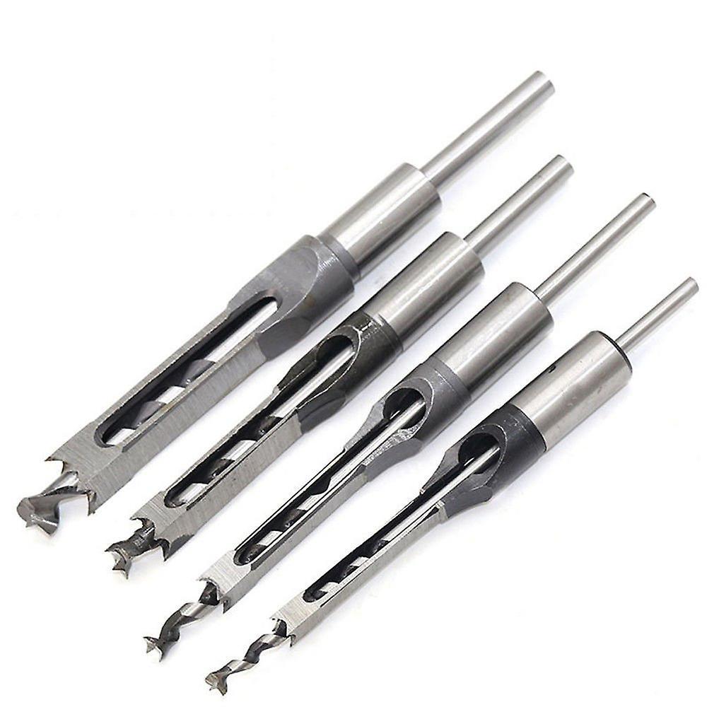 Augro 4 Piece Square Hole Chisel Set, Square Hole Drill, Woodworking Tool Set (1/4-1/2-5/16-3/8 Inch)