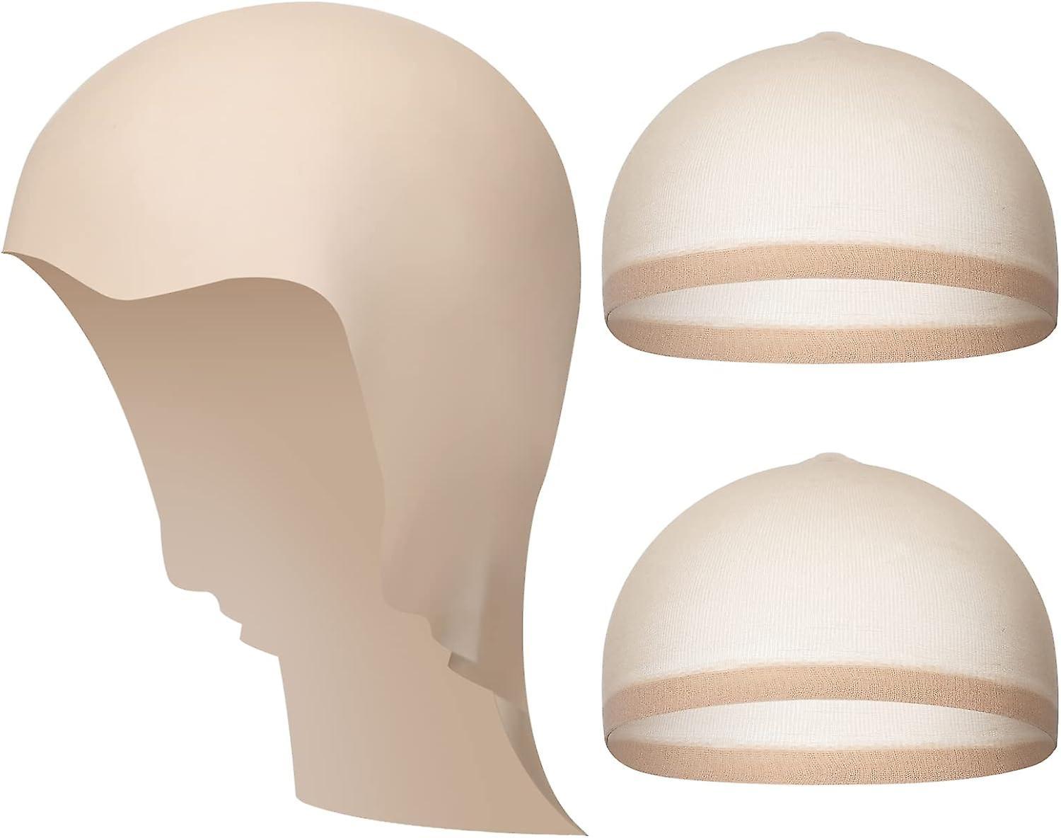 Lyun Bald Cap - Latex Cap For Adults With Wig Caps For Halloween And Cosplay