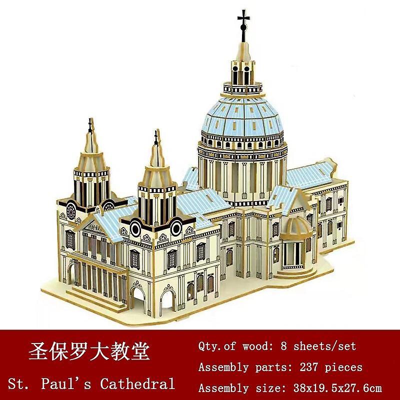 Jigsaw Puzzles 3d Wooden Puzzle St. Paul's Cathedral Building Model Jigsaw Educational Toys For Children Kids Gift Sailing Ship Robot St Pauls Cath...