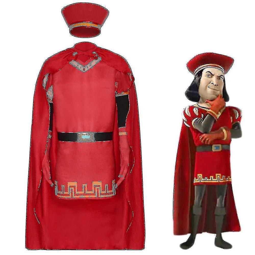 Jnnjv Lord Farquaad Cosplay Costume For Adults Kids Halloween Carnival Costume Set XL