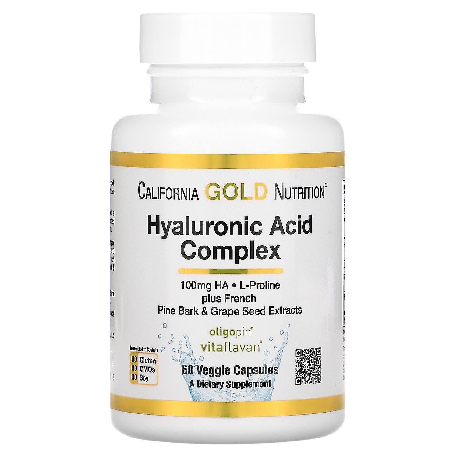 California Gold Nutrition, Hyaluronic Acid Complex, 60 Veggie Capsules