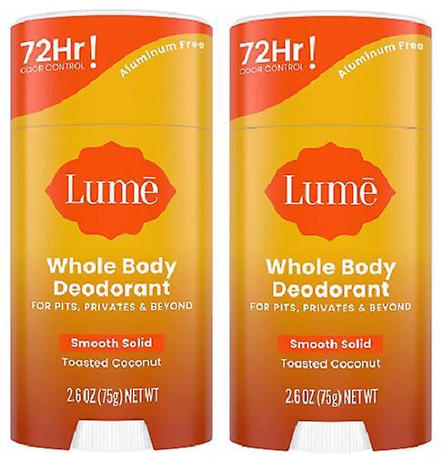 Lume Whole Body Smooth Solid Deo Stick Toast Coconut Scent 2 Pack