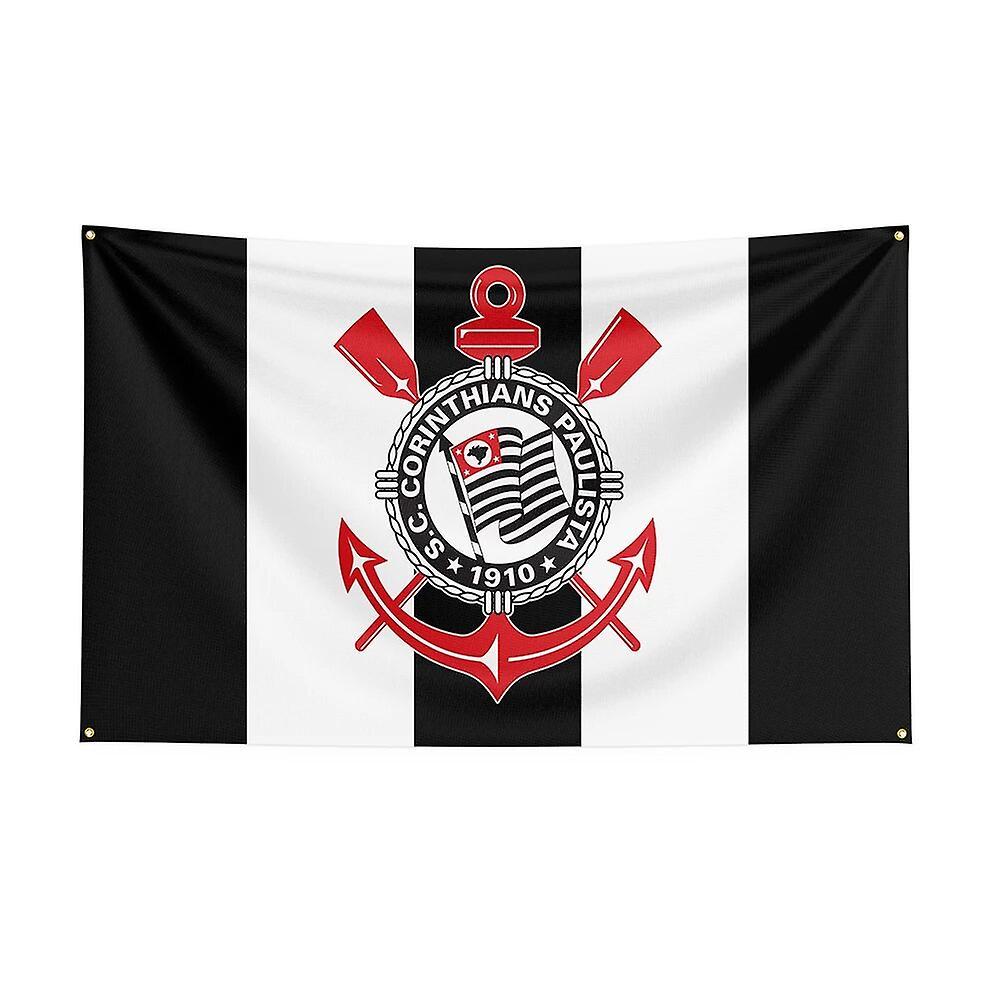 Qian 3x5 Sport Club Corinthians Paulista Flag Polyester Printed Racing Sport Banner For Decor 1 D 60 x 90cm