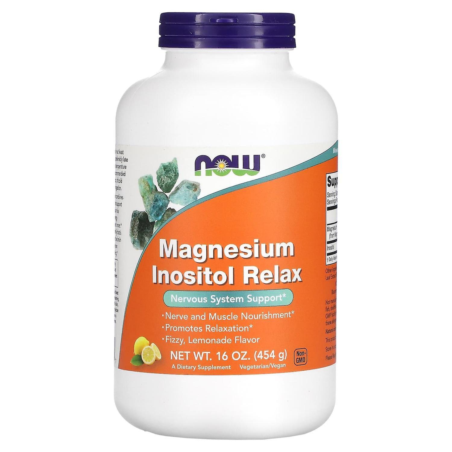 NOW Foods, Magnesium Inositol Relax, Lemonade, 16 oz (454 g)