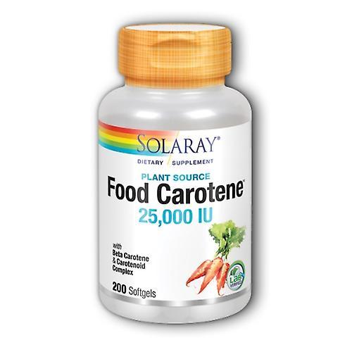 Solaray Food Carotene, 25, 000 IU, 200 Softgels (Pack of 1)