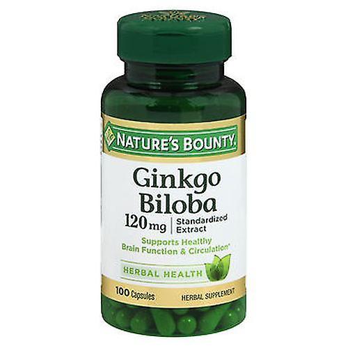 Natures Bounty Nature's Bounty  Ginkgo Biloba Capsules,120 mg ,100 Caps (Pack of 1)