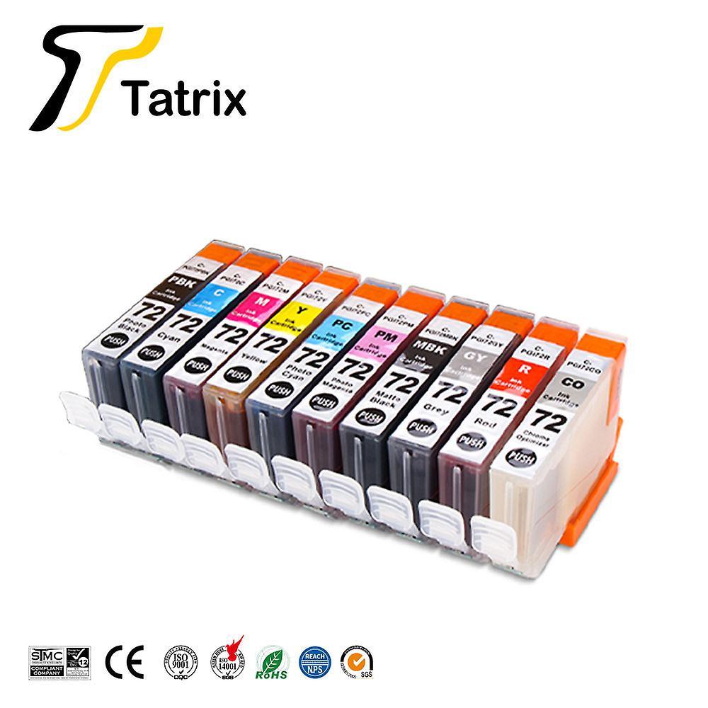 Jiechannel Tatix Compatible Ink Cartridge For Canon 72  PGI 72 PGI-72 PGI72 Ink Cartridge for Canon PIXMA Pro-10 Pro-10s inkjet Printer One set