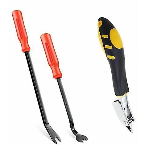 Taiyuan Upholstery Stapler, Nail Puller, Tack Puller Tool, Upholstery and Construction Staple Remover with Spike Extractor Tool, 3 Pieces