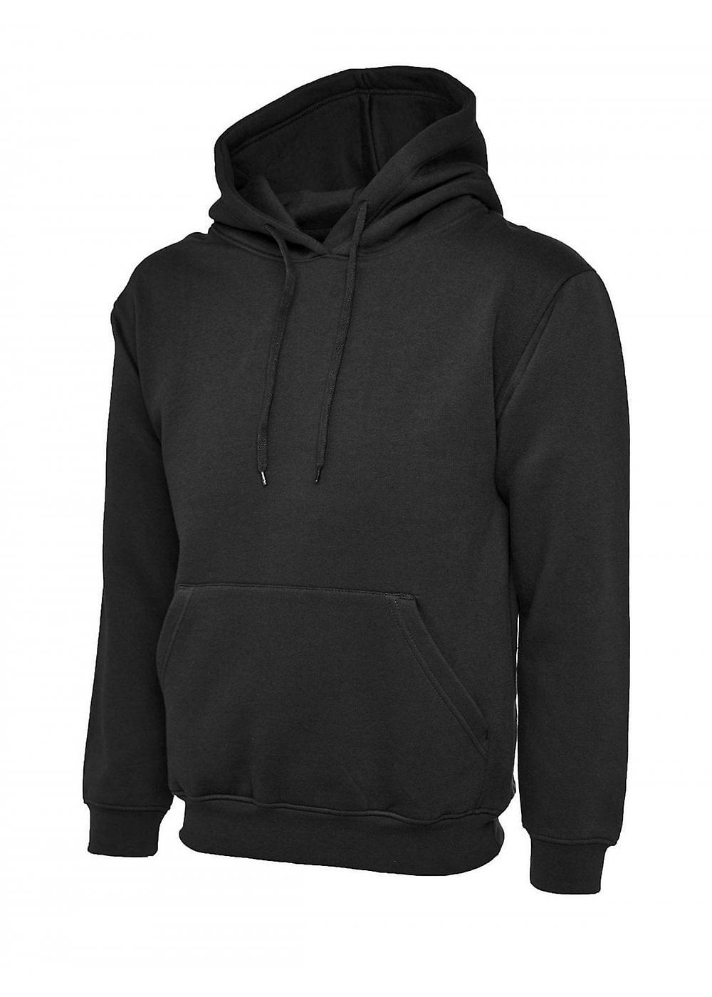 Men's Uneek Premium Hooded Sweatshirt UC501 Black 3xl