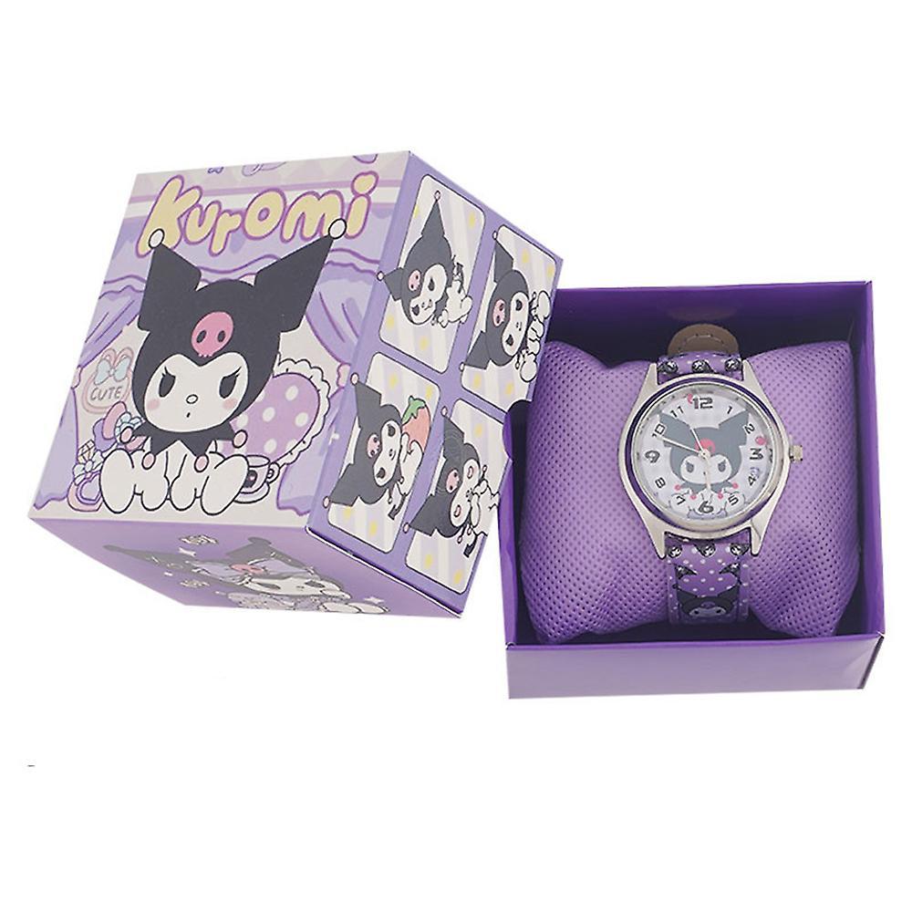 Waytogo Kawaii Hello Kitty Kuromi Cinnamoroll Melody Pom Pom Purin Sanrio Cartoon Anime Watches Kids Children Cute Quartz Wrist Watch Analogue Girl...