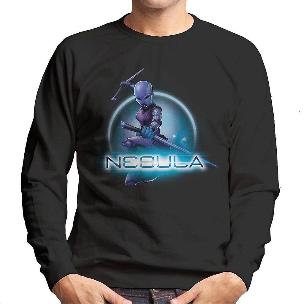 Marvel Guardians Of The Galaxy Nebula Batons Pose Men's Sweatshirt Black Large