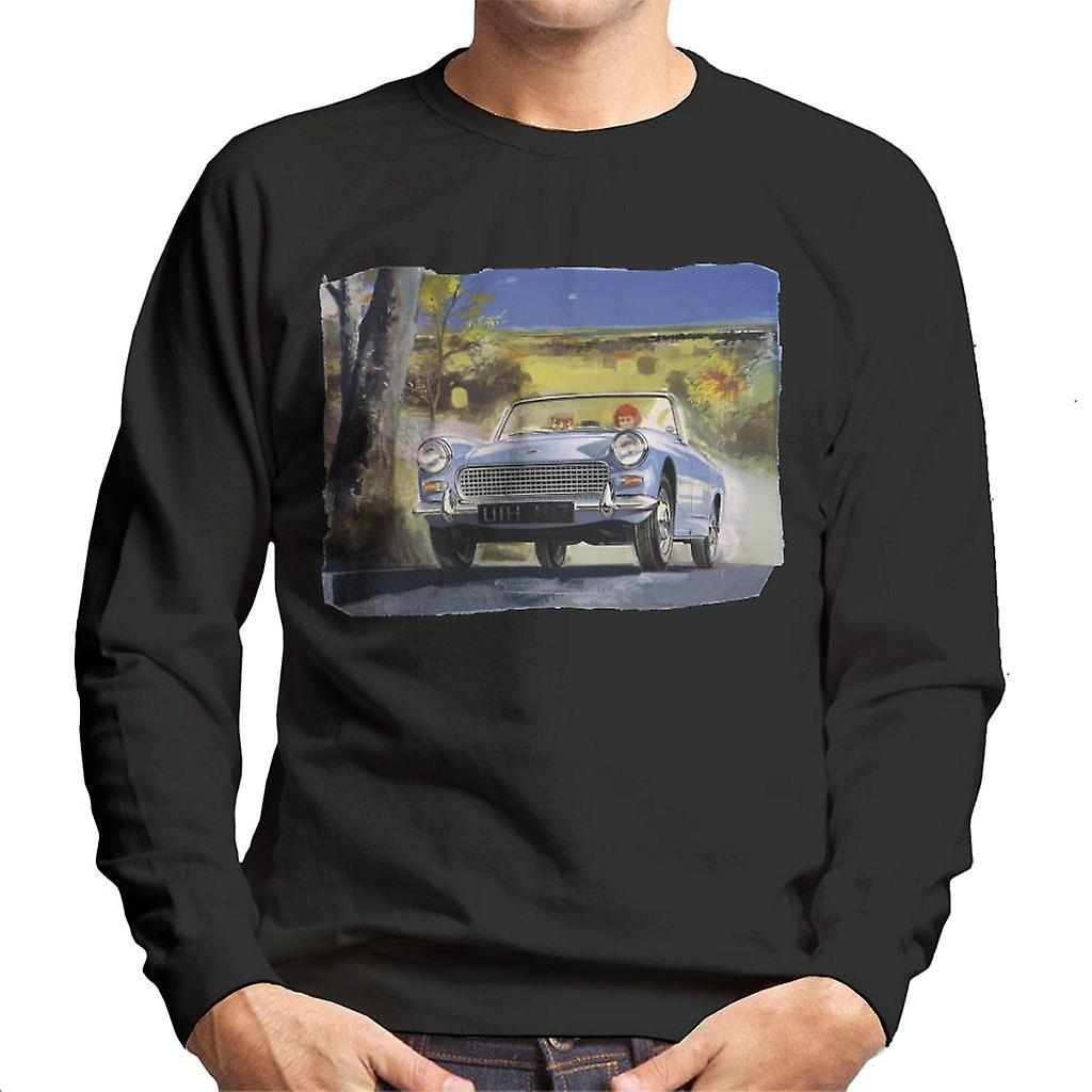 Austin Healey Countryside Background British Motor Heritage Men's Sweatshirt Black Large