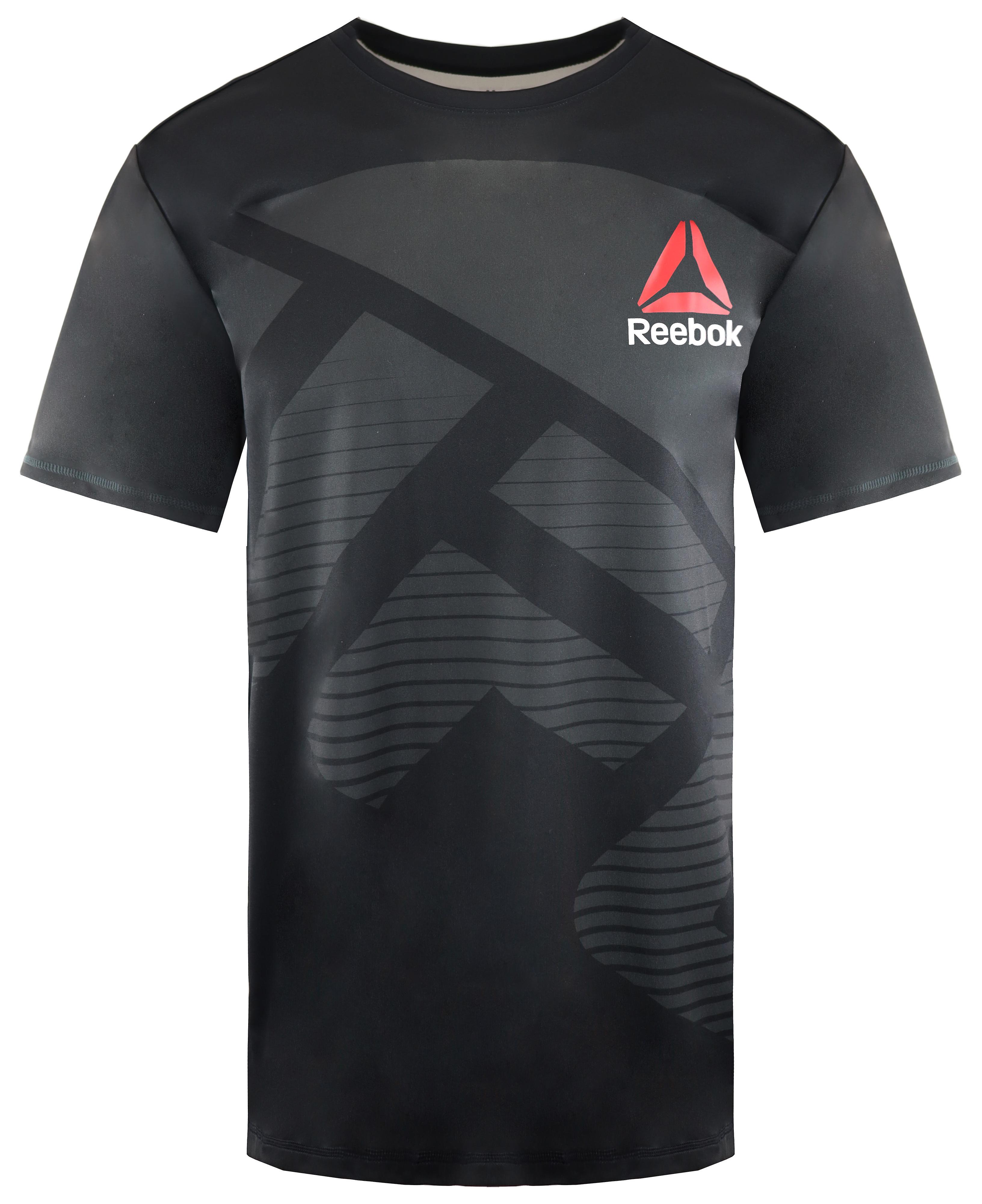 Reebok Mens UFC FK Blank Jersey Gym Training T-Shirt Black AZ9022 A16E XS