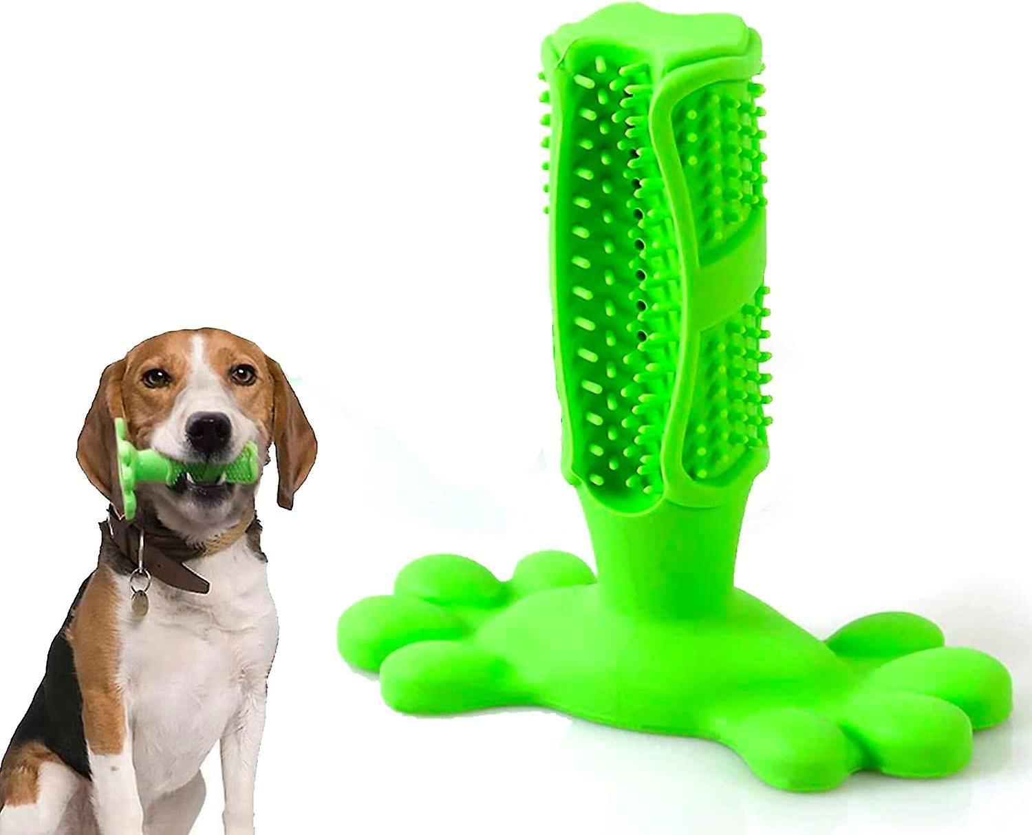 Frusde Dog Chew Toy, Dog Chew Toothbrush Teeth Stick Cleaning Toys, Dog Toothbrush And Toothpaste Dog Teeth Cleaning Products Green L