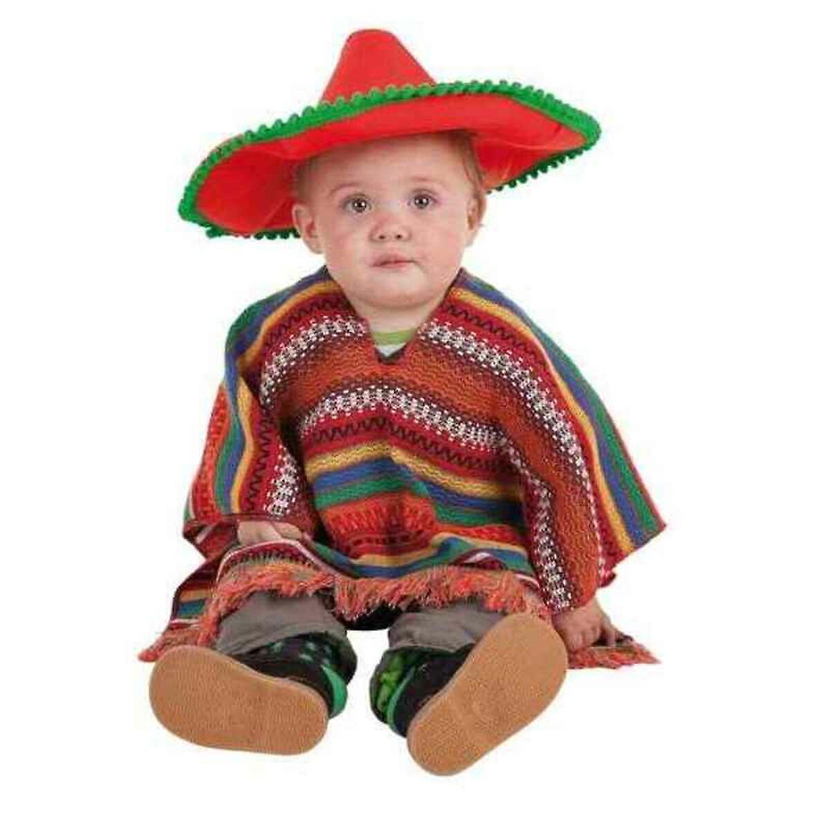 BigBuy Carnival Costume for Babies Mexican Man 0-12 Months (2 Pieces)