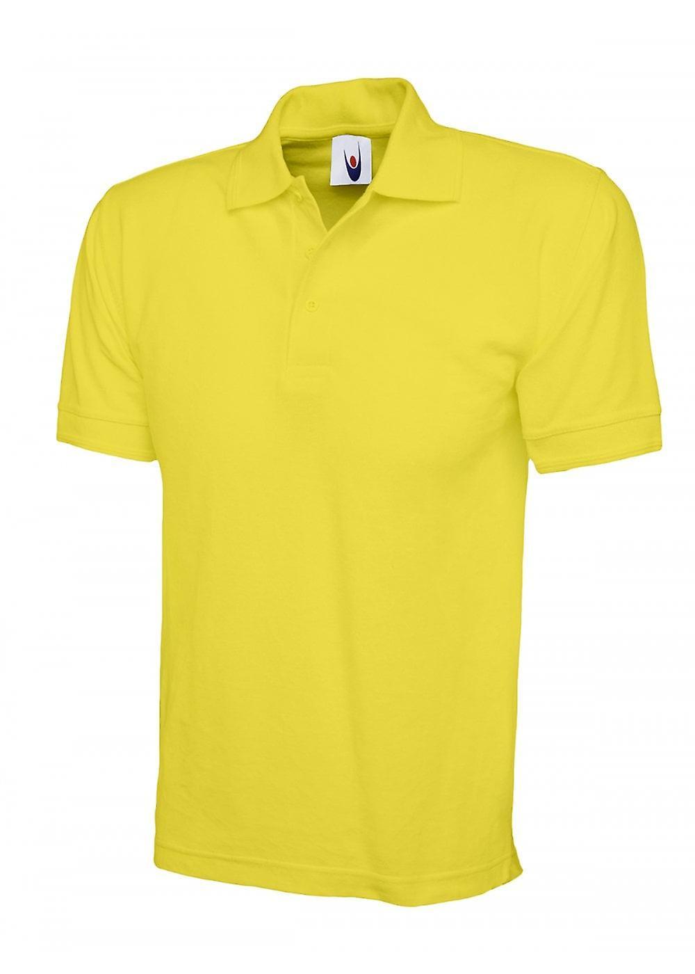 Men's Uneek Premium Poloshirt UC102 Yellow 3xl