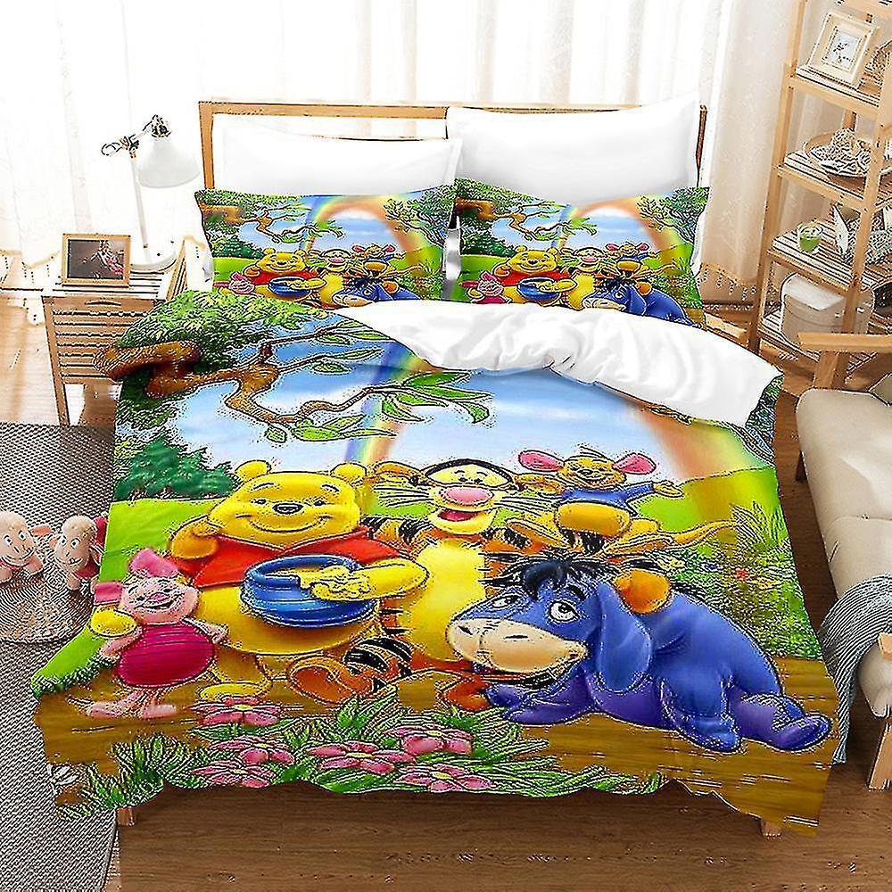 Aswei Winnie The Pooh Three-piece Set Bedding B 220*240cm three-piece set