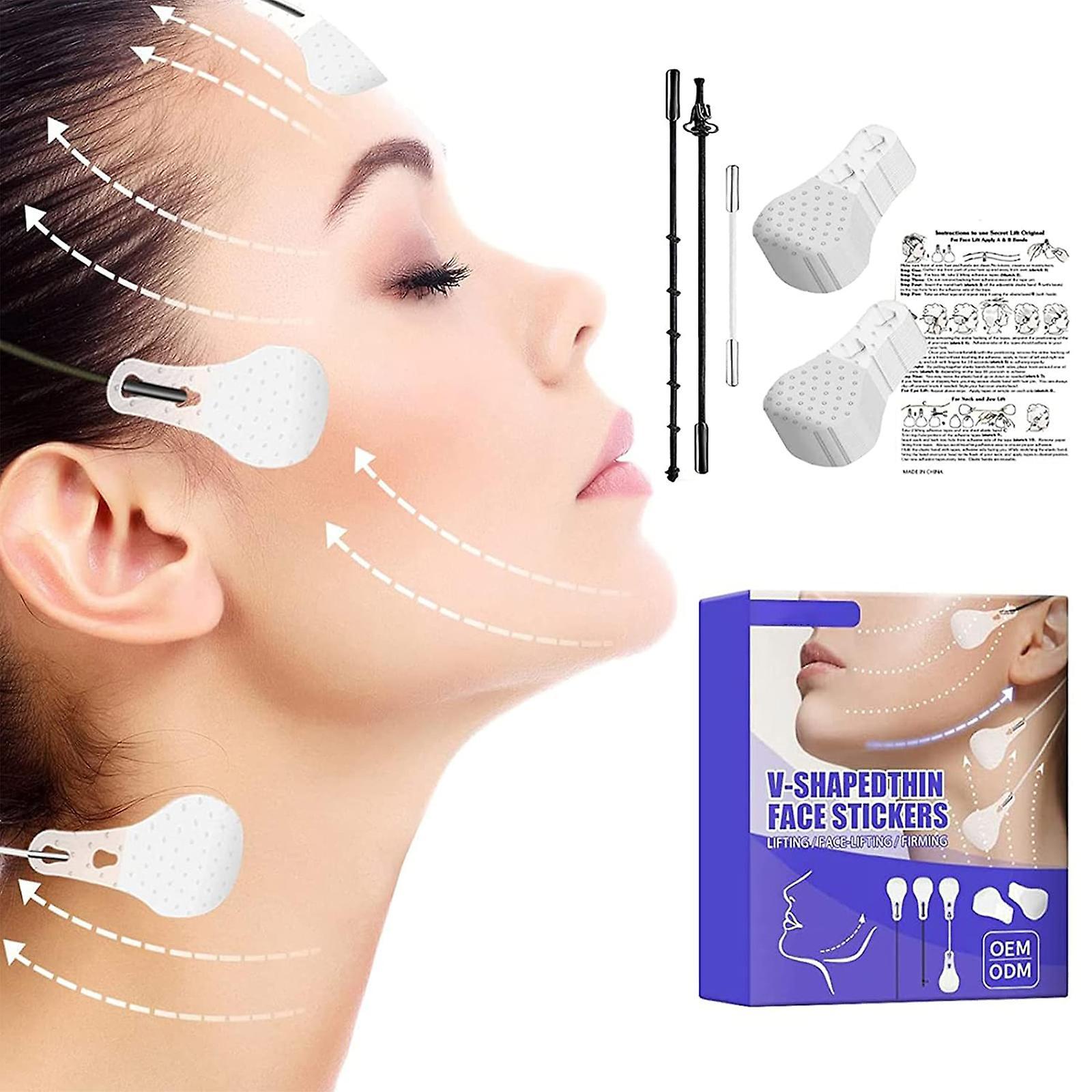 Fongwan Face Lift Tape, Face Tape Lifting Invisible, High Elasticity Instant Face Lift Tap For Lifting Sagging Skin, Hide Double Chin 80pcs