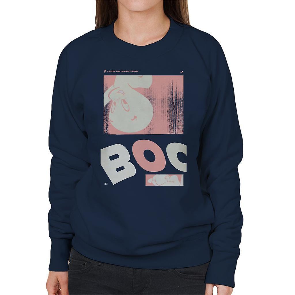 Casper The Friendly Ghost Boo Face Women's Sweatshirt Navy Blue XX-Large