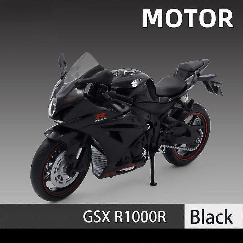 Toy Cars 1/12 Suzuki GSX-R1000R L7 Alloy Die Cast Motorcycle Model Toy Car Collection Autobike Shork-Absorber Off Road Autocycle Toy Gift Black no box