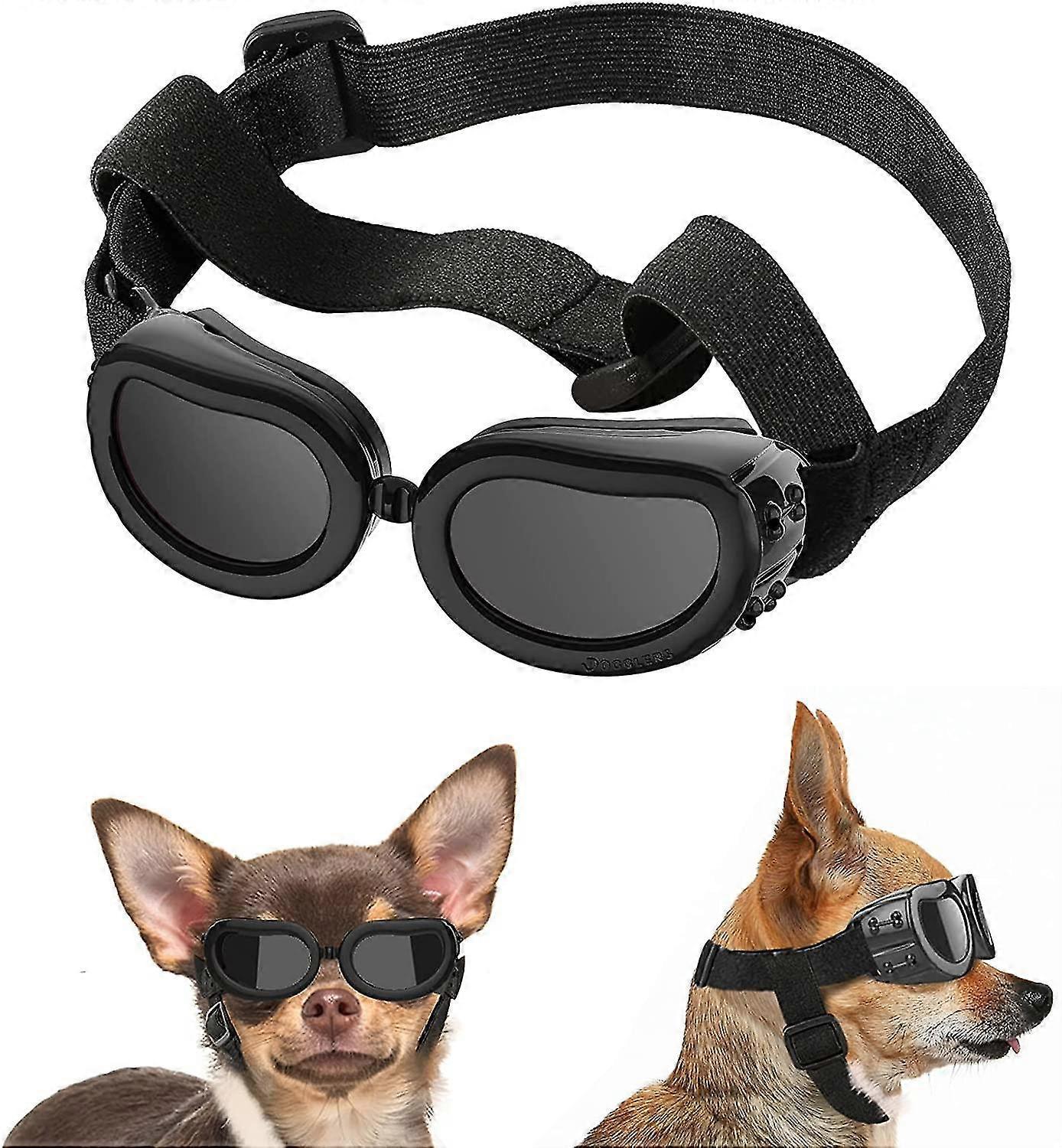 Ersam Small Dog Sunglasses Uv Protection Goggles Eye Wear Protection With Adjustable Strap Water