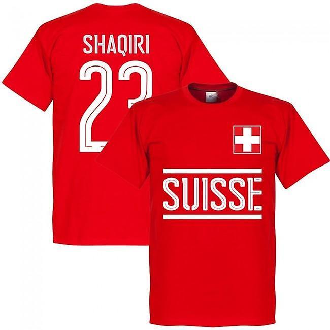 Soccer Tees Switzerland Shaqiri Team T-Shirt - Red XL