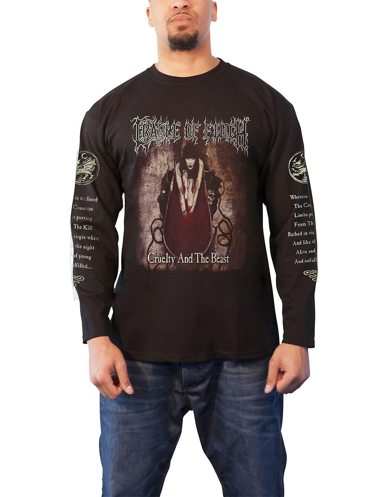 Cradle Of Filth T Shirt Cruelty And The Beast Official Black Mens Long Sleeve XL