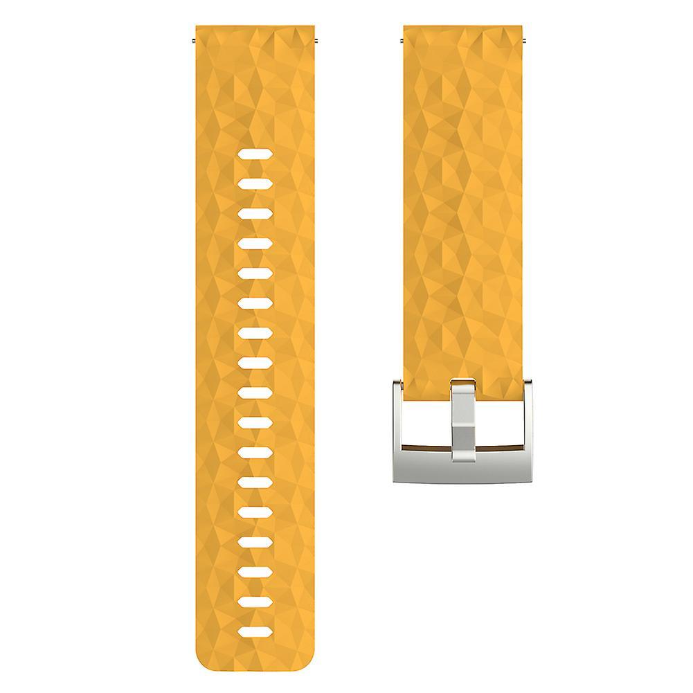 Fiauli Replacement Soft Silicone Watch Band for Suunto Spartan Sport Wrist HR Baro Yellow