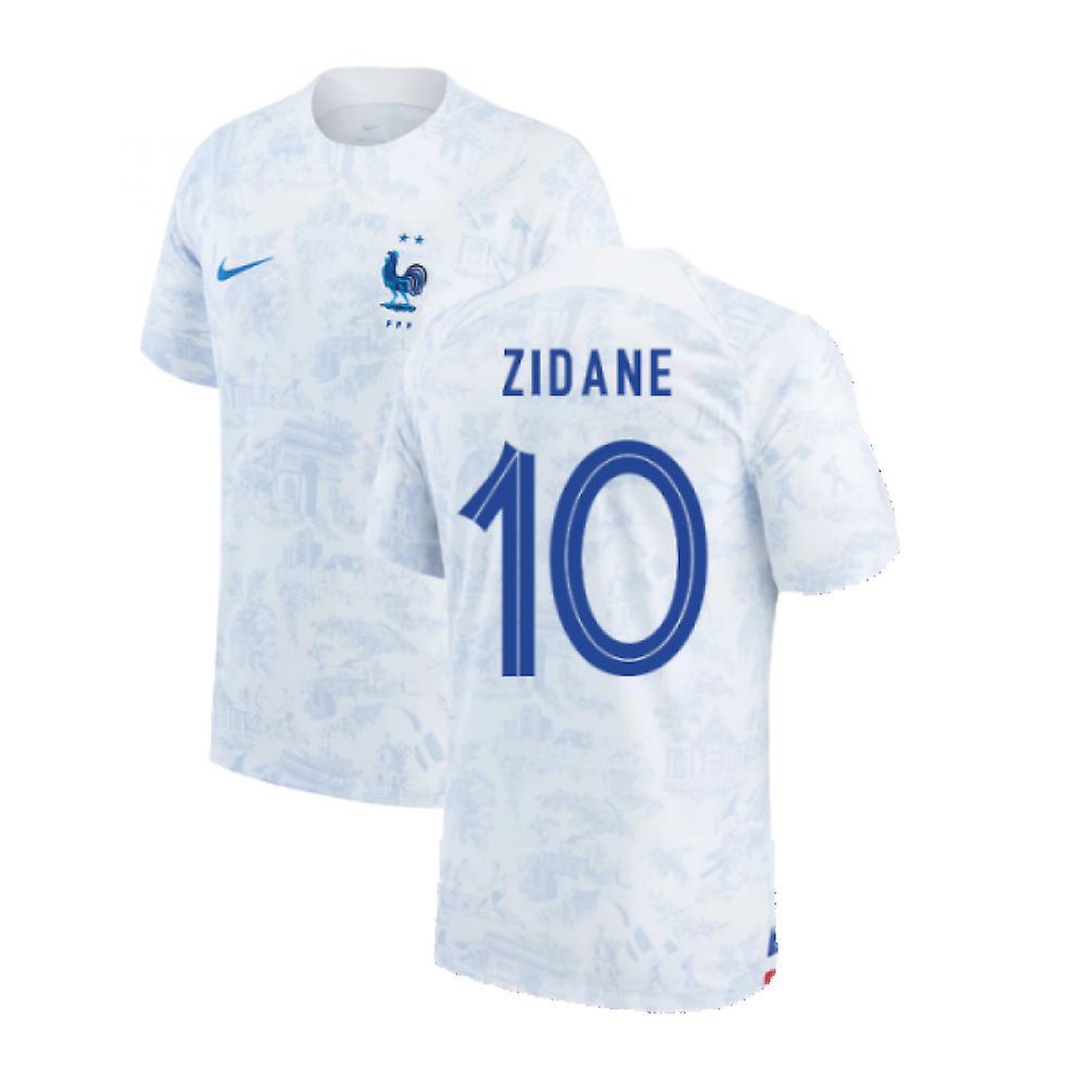 Nike 2022-2023 France Away Shirt (ZIDANE 10) White L