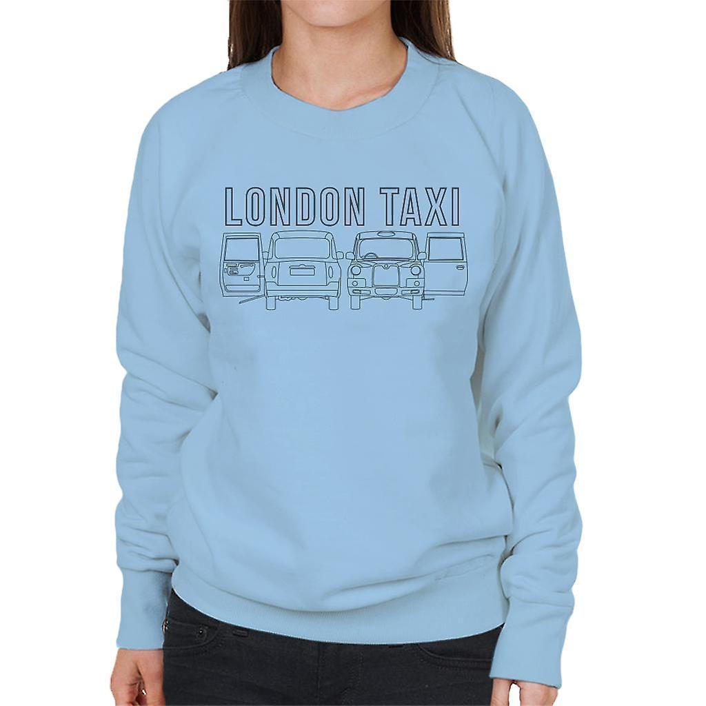 London Taxi Company TX4 Open Door Angles Women's Sweatshirt Sky Blue Medium