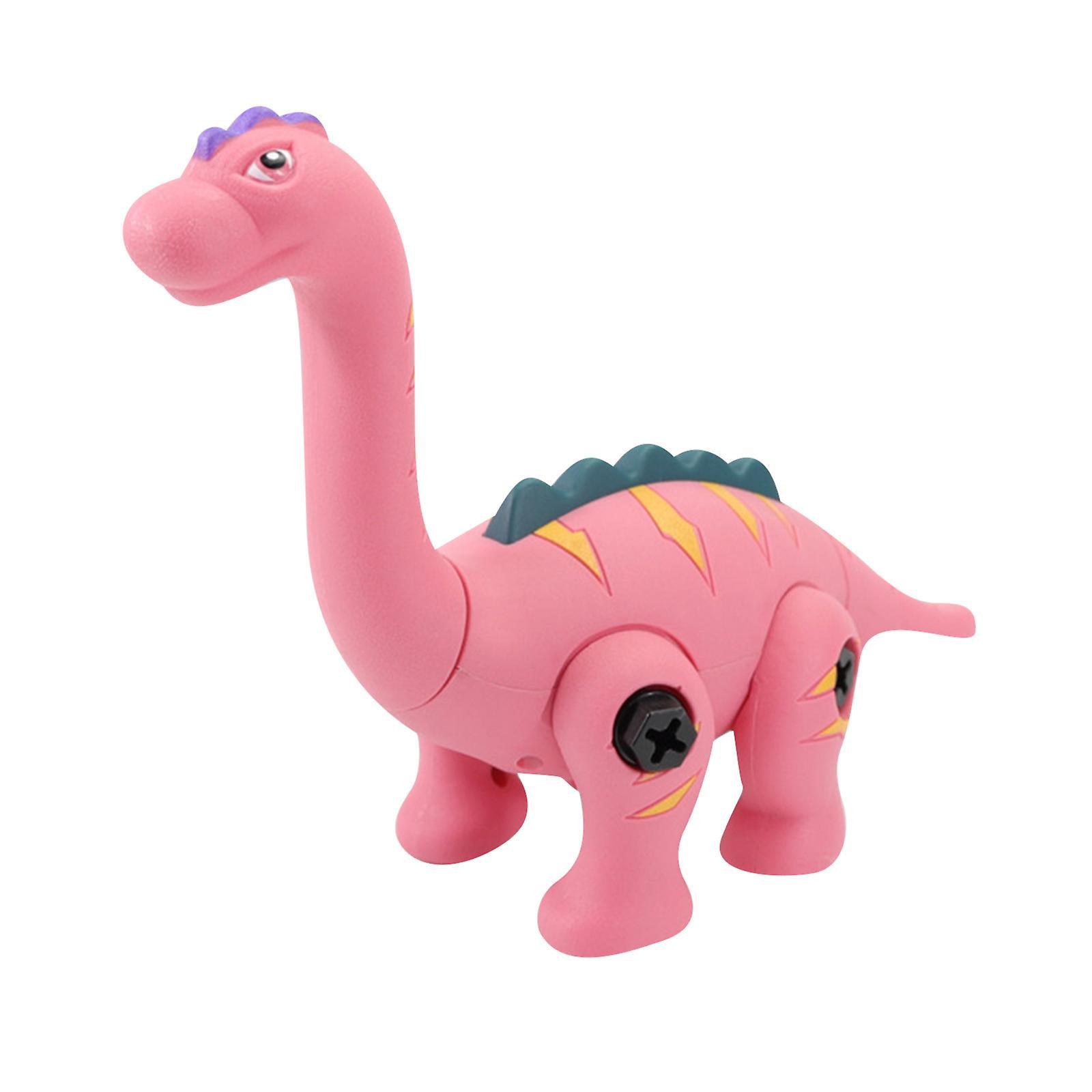 Flye Dinosaur Toy Dino Toy With Drill Stem Diy Educational Toy With Tools For Kids Pink