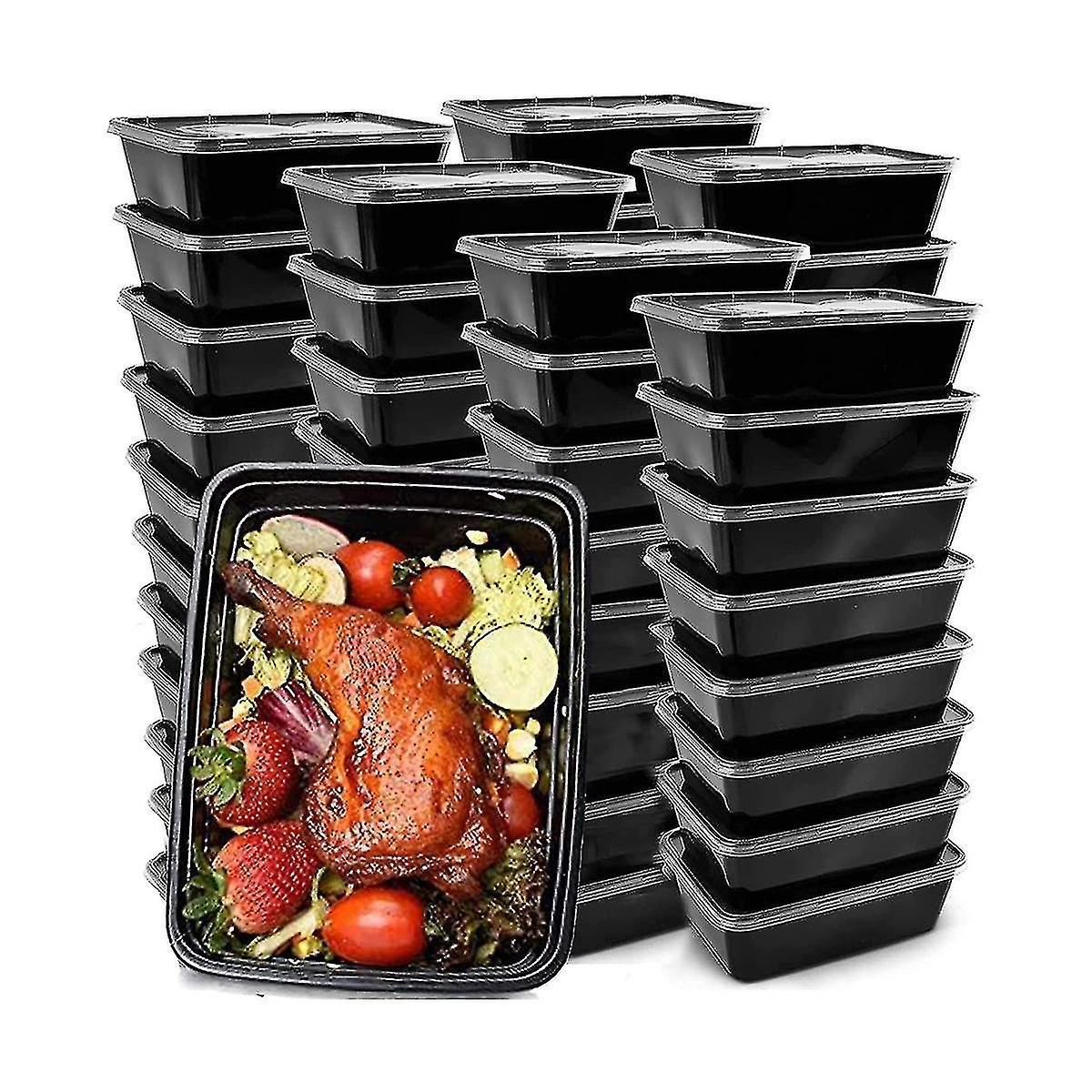 TIB Huamade 50-pack Meal Prep Containers Reusable To-go Food Containers Plastic Bento Boxes Food Storage Lunch