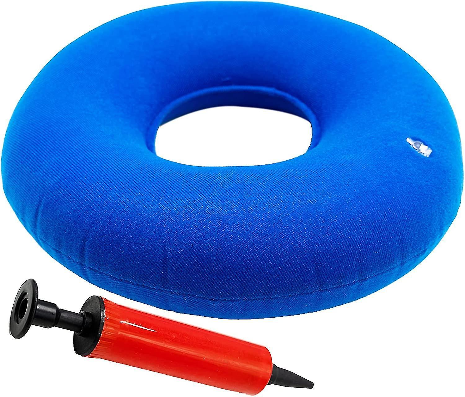 Get It Donut Cushion Seat, Portable Inflatable Ring Cushion For Hemorrhoid, Tailbone, Coccyx Pain Relief - Air Pump Included