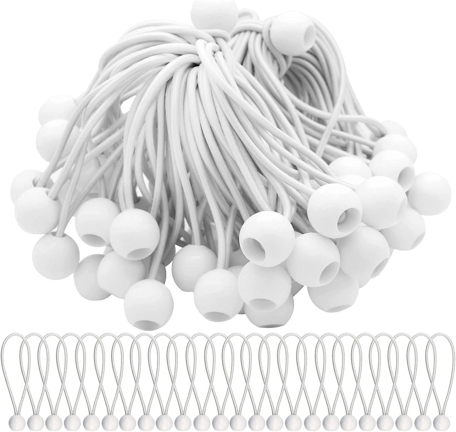 Augro Pack Of 75 Elastic Tensioner Bungee Cords With Balls Elastic Bungee Bungee Elastic Balls For Marquees, Tents, Banners And Tarpaulins