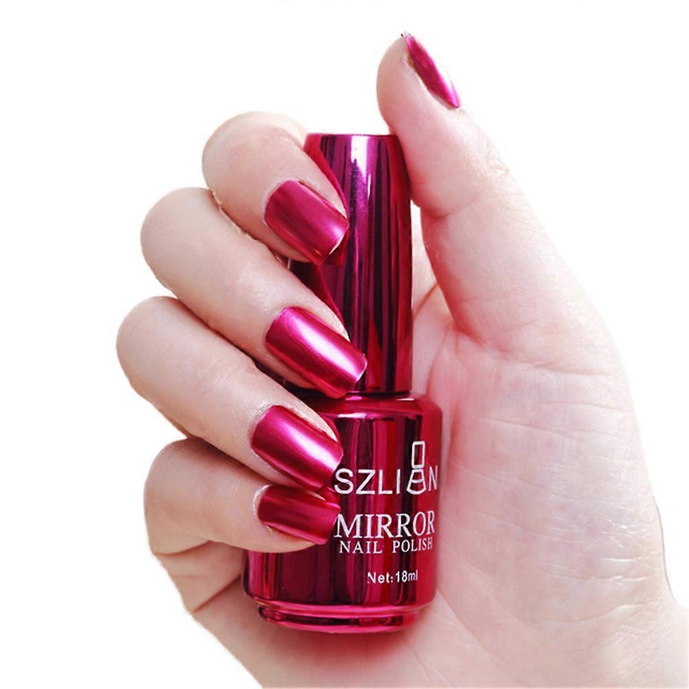 Hislaves Metallic Nail Polish Magic Mirror Effect Chrome Harmless Long-Lasting Varnish 5#