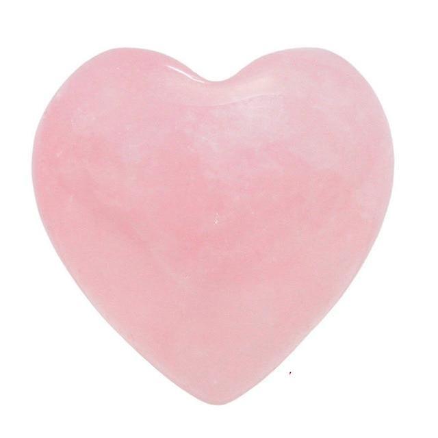 Slowmoose Gemstones Natural Rose Quartz Crystals - Heart Shaped Stone Crystal pink 25x25x12mm