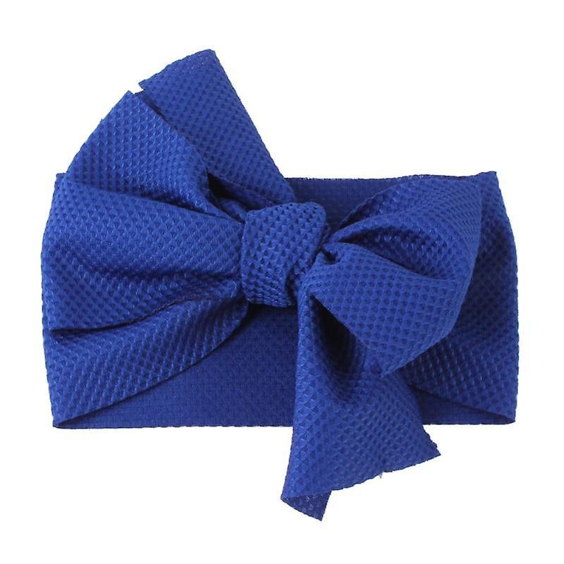 Slowmoose Elastic Bow Knot Design, Headband For Baby- Hair Accessories Dark Blue