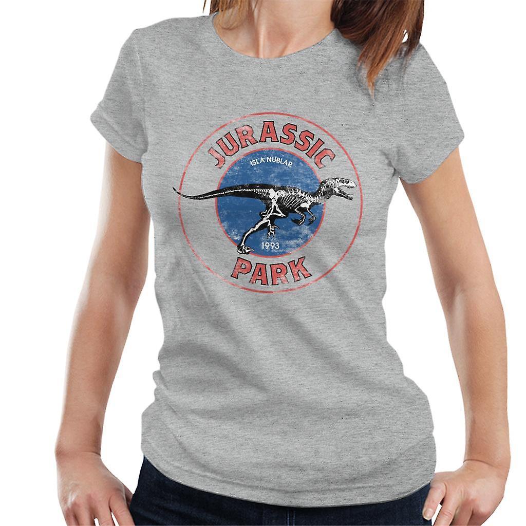 Jurassic Park Isla Nublar Women's T-Shirt Heather Grey Small