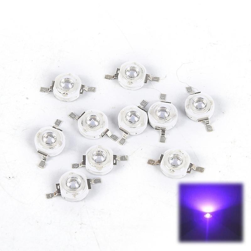 He Fei Mao Qiang Dian Zi Shang Wu You Xian Gong Si 10PCS 3W LED Light Bulbs Lamp UV Light Chips 395nm LED Ultraviolet Lights Purple