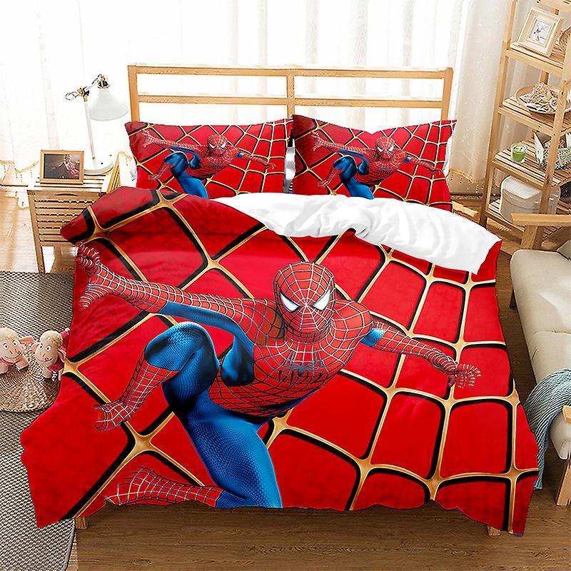 Lzyx Hot Spiderman Series Duvet Cover Two-three Piece Set Birthday Christmas Gift A11 150x200