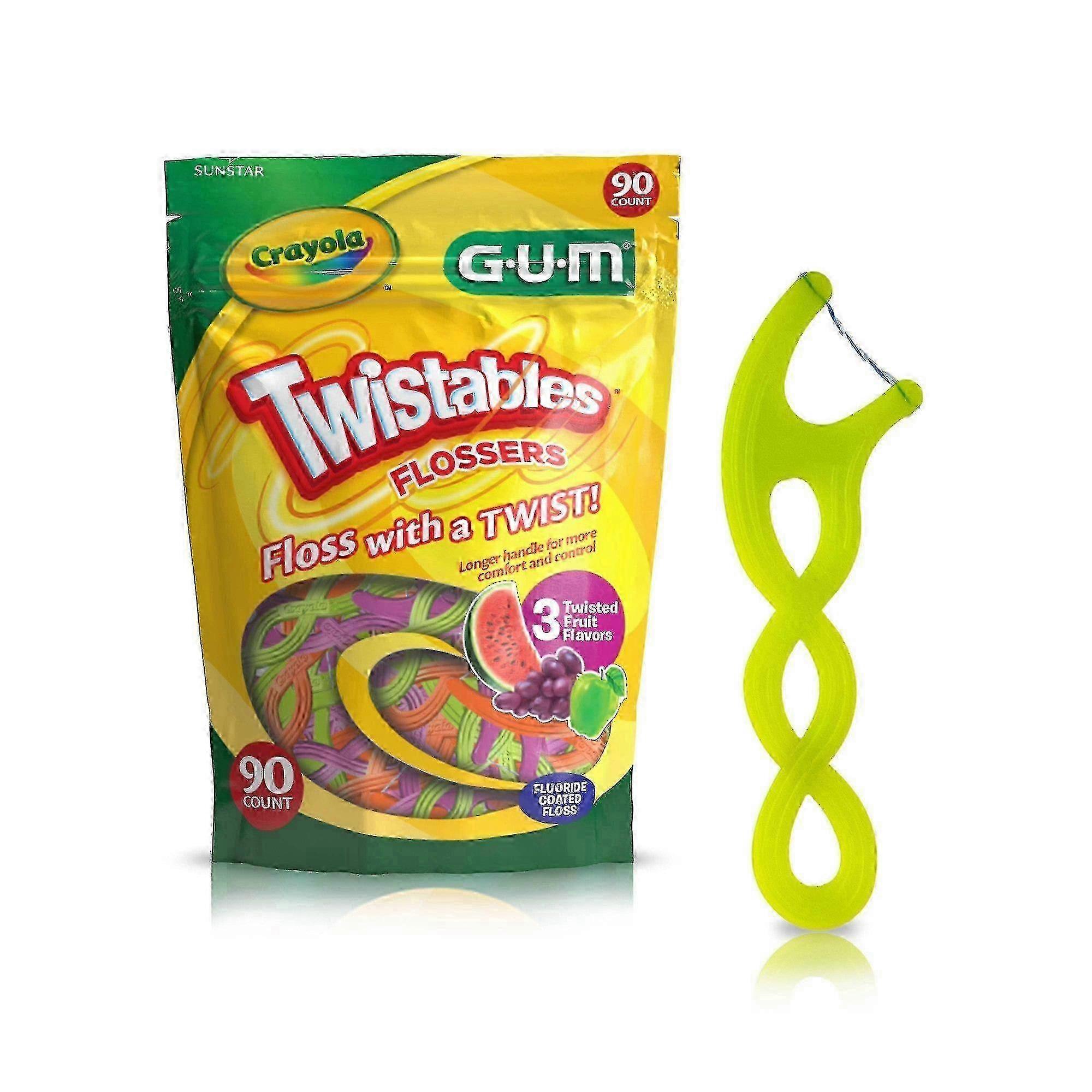 Gum Crayola Twistables Fluoride Flossers, 90 Ea