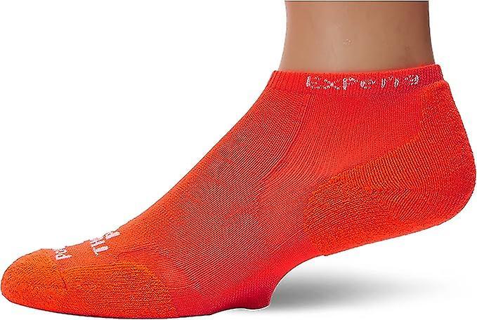 Thorlos Experia Unisex No Show Running Socks, Electric Avenue Orange S