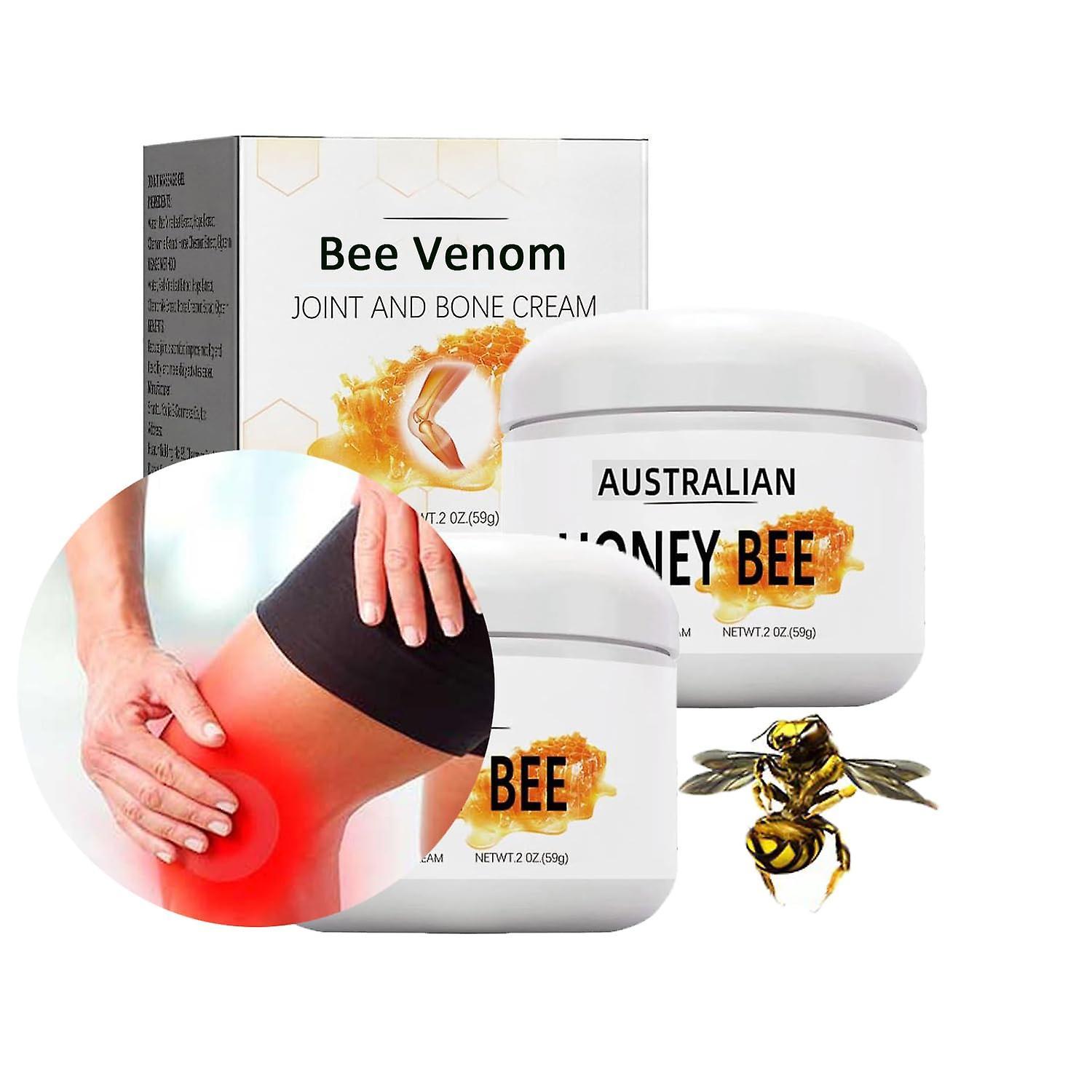 Lelinker Australian Bee Venom Cream, New Zealand Bee Venom Cream, Bee Venom Gel Provides For Back,neck,hands,feet Joints Etc 2 Pcs