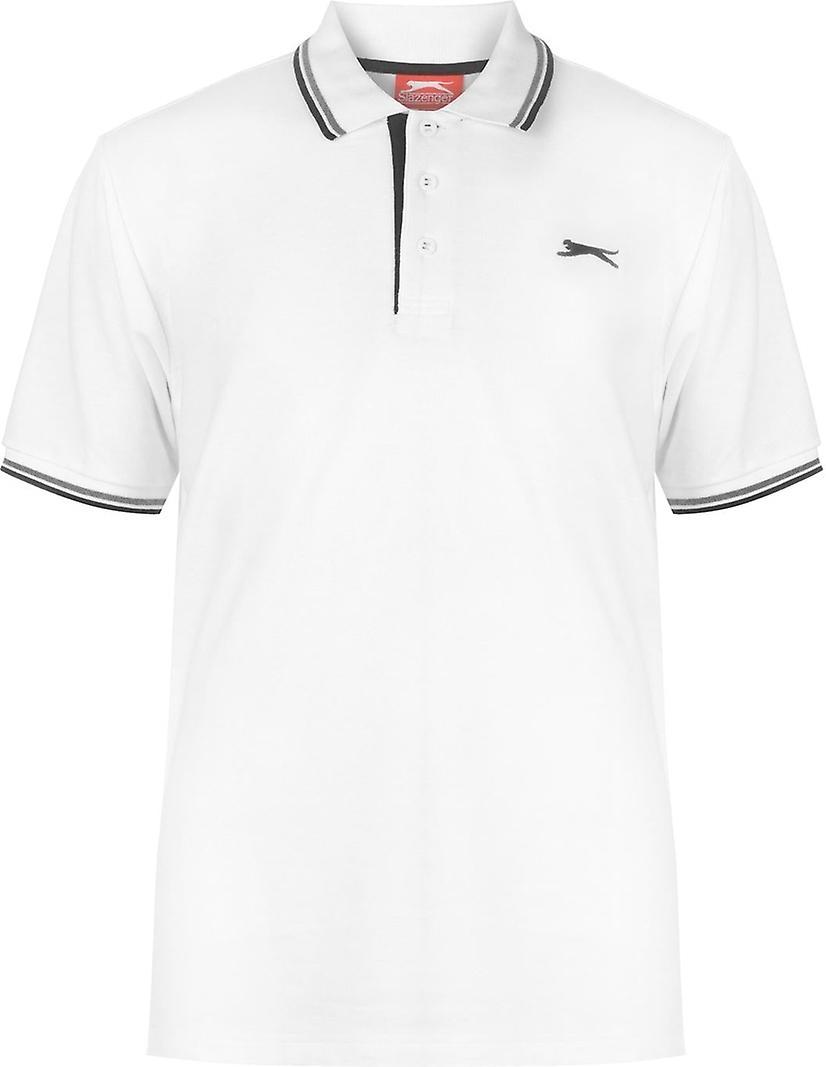 Slazenger Tipped Polo Shirt Mens White 2XL