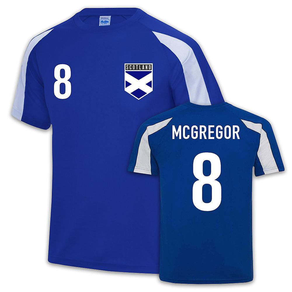 UKSoccerShop Scotland Sports Training Jersey (McGregor) Blue Medium (38-40 inch)