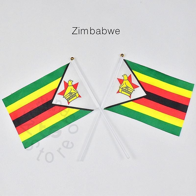 Scitoo Zimbabwe 14*21cm Flag Banner Meet Parade Party Hand Waving Flag Zimbabwe National Flag